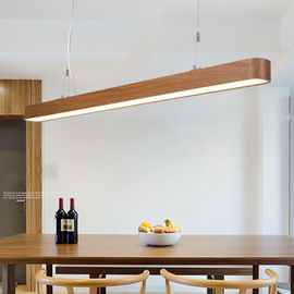 Super Brightness Linear LED Pendant Lights 110V-240V Wood Grain Color